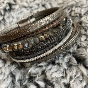 Maurices Grey Wrap Bracelet